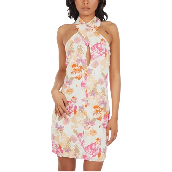 WAYF Cross Strap Halter Mini Dress - Picture 2 of 16